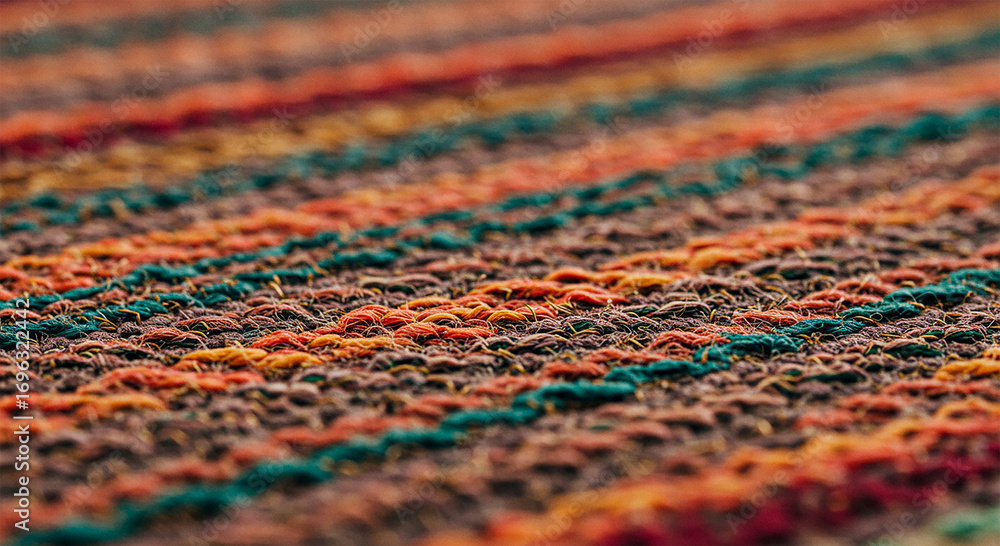 Fototapeta premium Textile fibers with colorful stripes