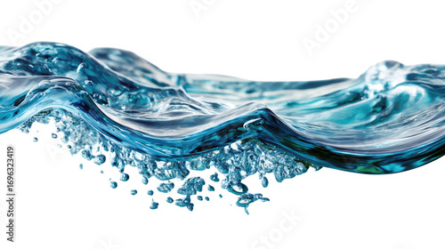 Liquid Transparency: Capturing the dynamic interplay of water, with vibrant blue hues and a sense of ethereal purity, inviting viewers to appreciate the essence of nature's vital essence.