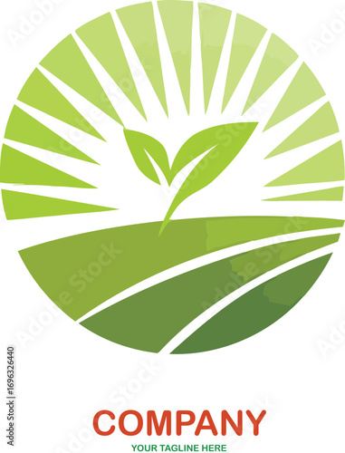 Modern Farm Logo || Green Agriculture Design