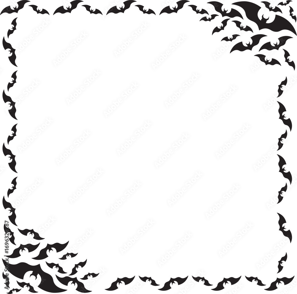 Obraz premium Halloween Bats Frame , Flying Bats Frame
