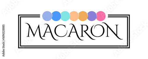 Macaron logo vector illustration template. Simple letter design