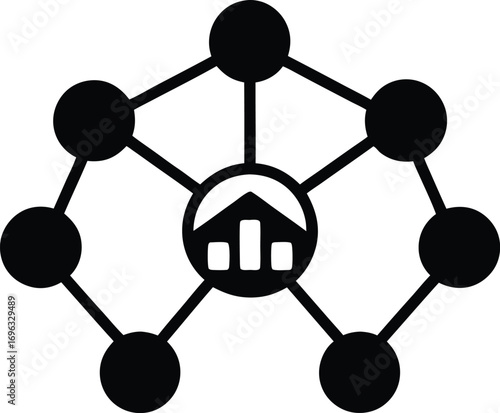 Market network vector icon.