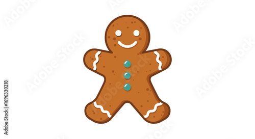 Gingerbread man cookie holiday season christmas treat baked goods festive dessert food sweet tasty delicious on transparent background