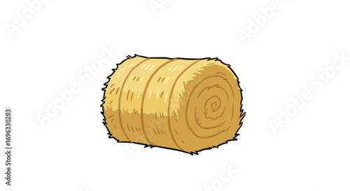 Hay bale farm agriculture rural harvest straw field countryside farming forage feed rustic season on transparent background