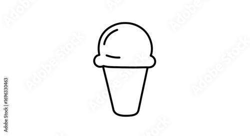 Delicious ice cream cone sweet dessert summer treat frozen food tasty snack cool refreshment yummy flavor on transparent background