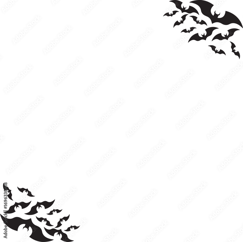 Obraz premium Halloween Bats Frame , Flying Bats Frame