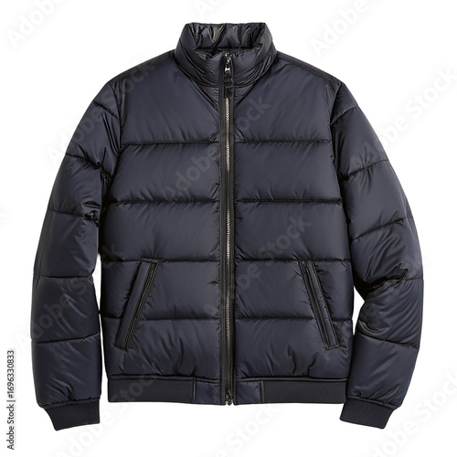 Classic black puffer jacket for winter warmth with stylish design and comfortable fit outerwear