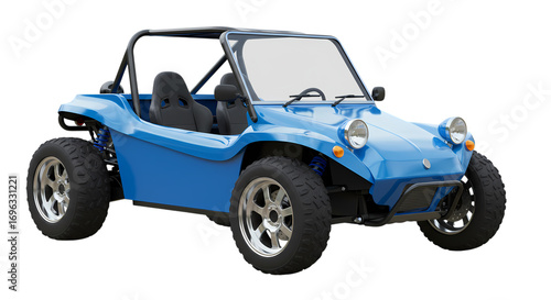 Blue Dune Buggy OffRoad Vehicle Beach Buggy Recreation Adventure Vehicle isolated on transparent background