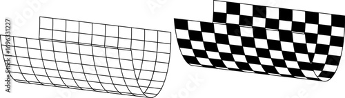 black white parabolic cylinder