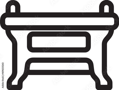 Classic Feed Trough Icon Depicting Minimal Farm Vector Artwork