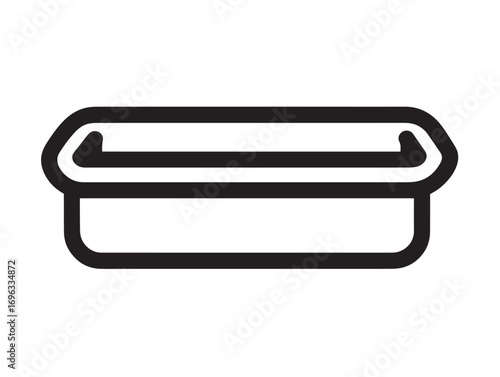 Minimalistic Feed Trough Illustration Perfect for Agricultural Design Concepts
