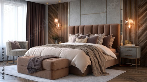 bed in bedroom