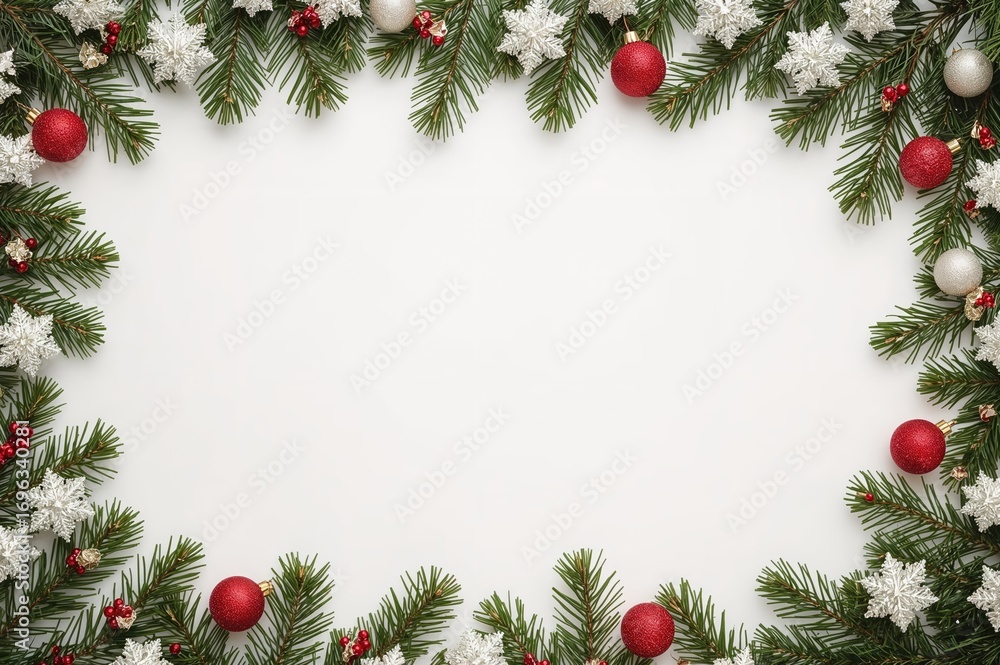 custom made wallpaper toronto digitalHoliday Ornament with Empty Paper in Middle on White Surface. Overhead Shot, Flat Lay