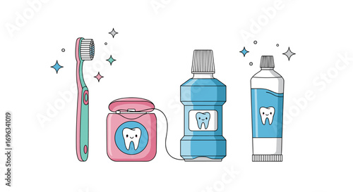 Essential oral hygiene products for a healthy bright smile
