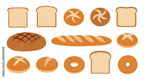 A delicious assortment of freshly baked bread varieties and pastries for culinary enjoyment