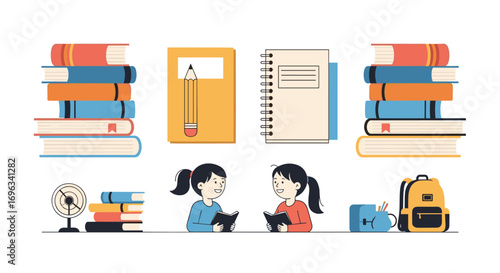 Education and learning materials for young students developing reading and writing skills