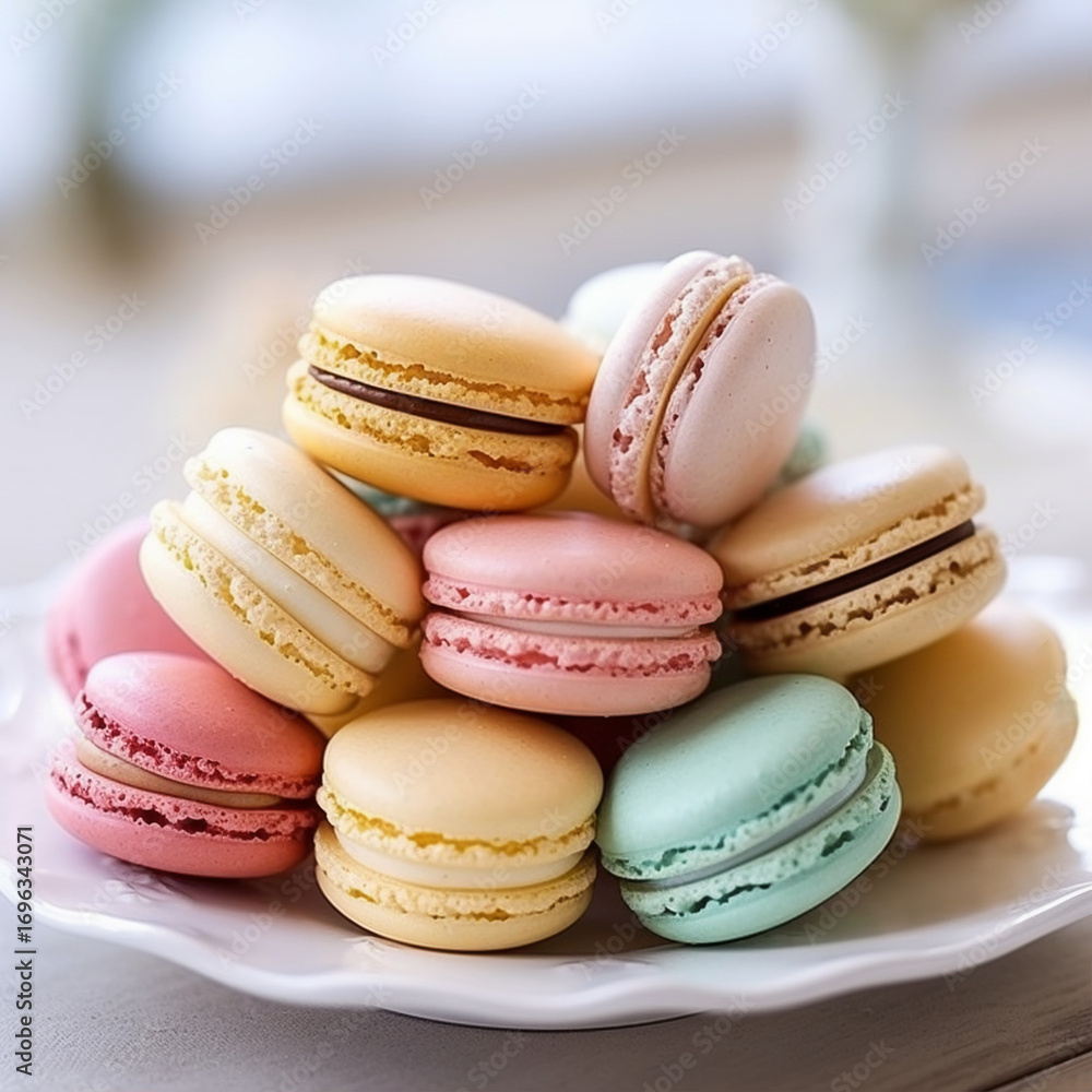 Fototapeta premium delicious-macarons-arrangement
