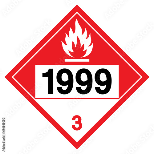 Asphalt NOS UN1999 Symbol Sign, Vector Illustration, Isolate On White Background, Label.EPS10
