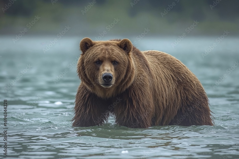 Ursus arctos in a Serene Setting