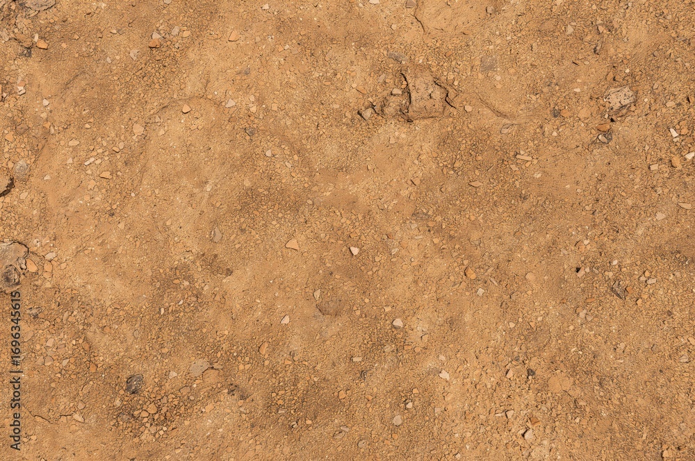 Fototapeta premium Brown desert soil surface with dry earth and sandy dust texture