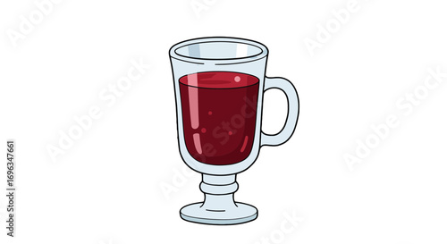 Red wine glass beverage drink mulled wine warm drink hot wine winter drink holiday drink christmas drink on transparent background
