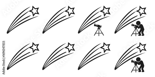 Shooting Stars and Stargazer Icons.
