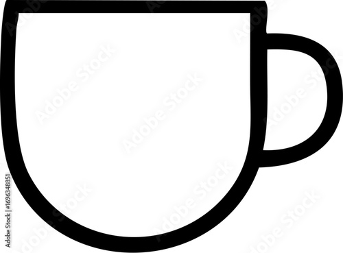 Simple Outline Coffee Cup Icon.