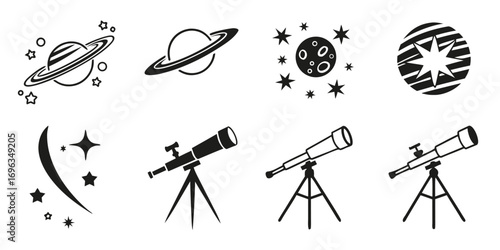 Space and Astronomy Icons Collection.