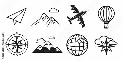 Travel and Adventure Icons Collection.
