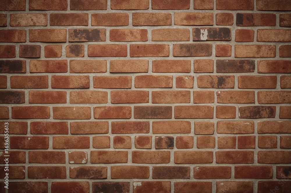 Fototapeta premium Wall surface featuring a brick pattern with atmospheric effects