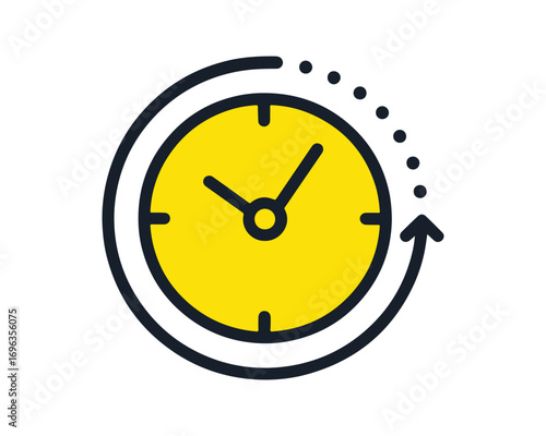 Simple Vector Icon Illustration Material of Time-Saving SVG