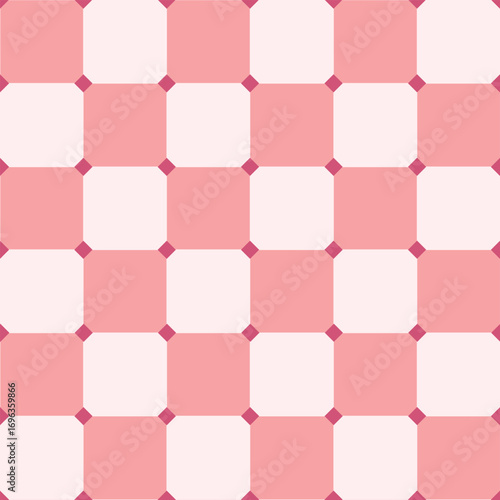 Pink, peach and cream plaid check pattern Valentine's Day design pattern