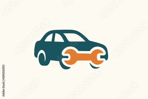 Car Repair Service Wrench Mechanic Auto.