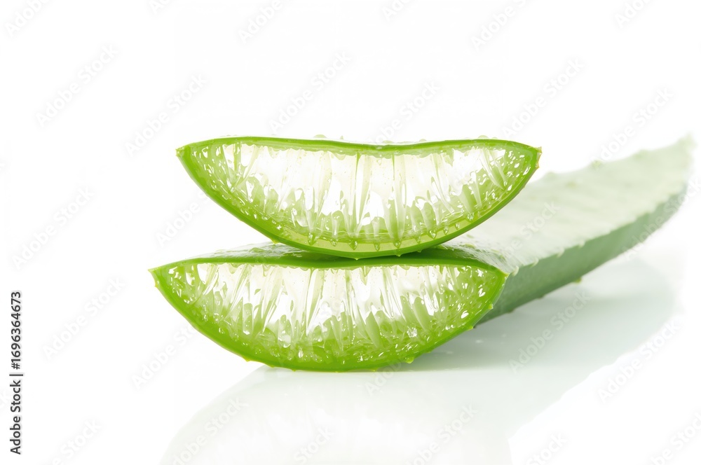 custom made wallpaper toronto digitalSliced Aloe Vera Plant on a White Surface: A Natural Remedy for Skin and Hair Health