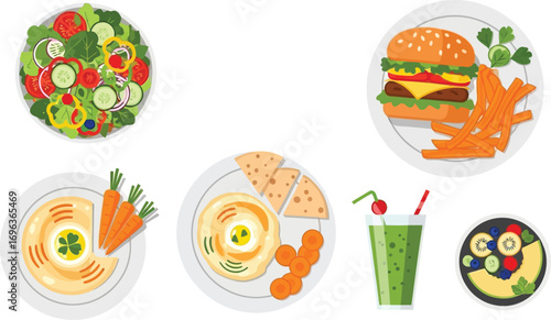 Wholesome and delicious plant-based meals featuring fresh ingredients and vibrant colors