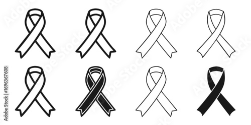 Collection of Awareness Ribbons Icons