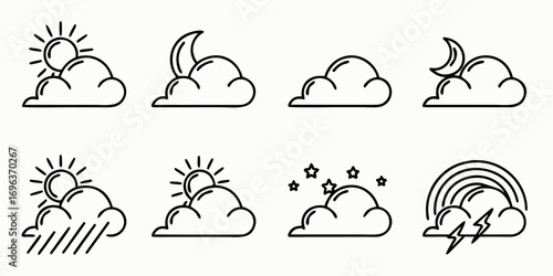 Collection of Weather Icons and Symbols