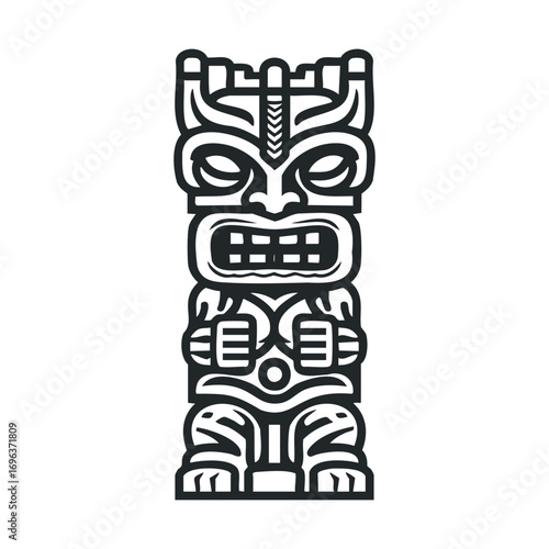 Traditional Sculpture design for cultural heritage celebration. Vector hand drawn illustration