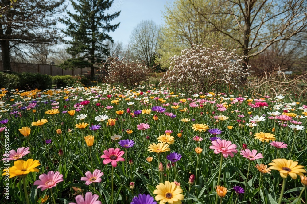 Fototapeta premium Spring Brings Vibrant Colors to Flora and Fauna