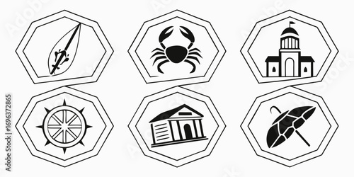 Nautical and Coastal Icons Collection