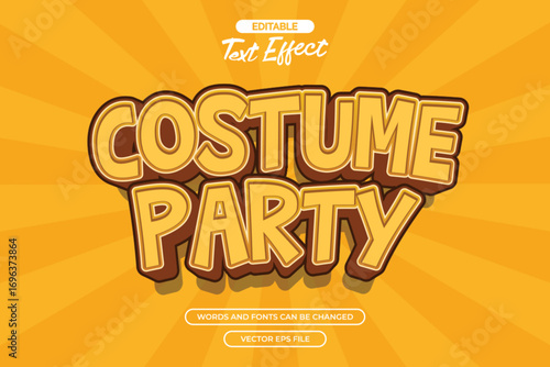 Costume party editable text effect