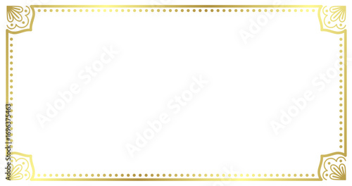 rectangle lotus detailed hinduism ornament frame vector