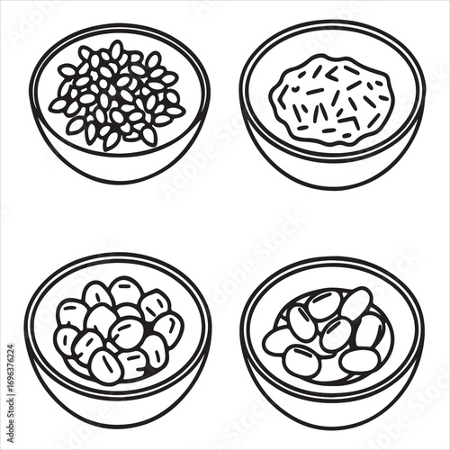 A Vibrant and Protein-Rich Bean Salad, a Healthy and Wholesome Medley of Fresh Legumes and Vegetables in a Zesty Vinaigrette, Perfect for a Summertime Picnic