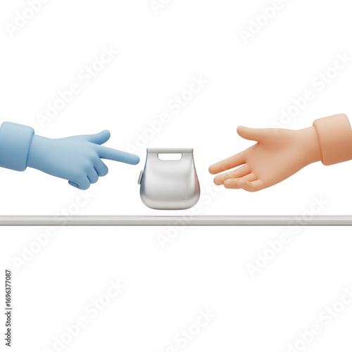 Delivery Of An Object With Contactless System Or Coronavirus Protection Concept