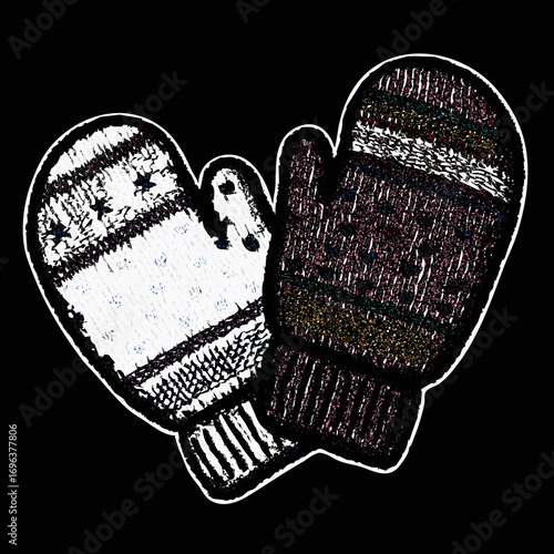 Mittens with unique designs showcase warmth and creativity during winter season crafting sessions
