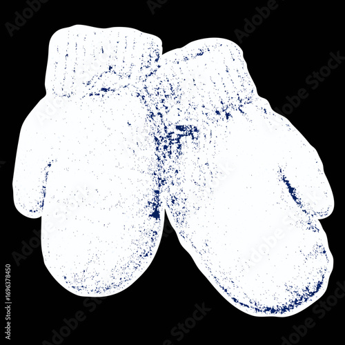 Warm mittens resting on a dark background, showcasing their cozy texture and soft material perfect for cold weather