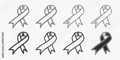 Awareness Ribbon Icons Set