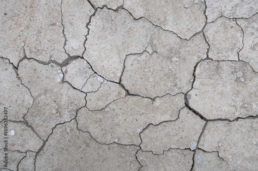 Fototapeta premium Textures of Cracked Cement Surfaces