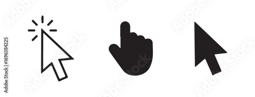 Hand Clenching and Pointing Icons in Vector Format