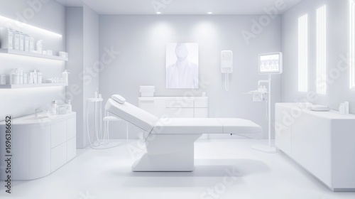 White examination room medical clinic interior design